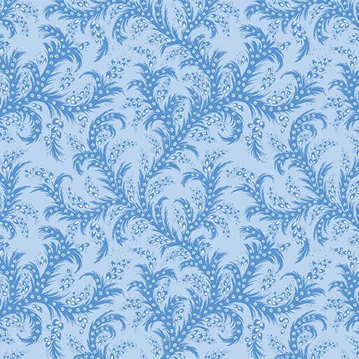 Benartex Bluesette Trailing Vine Light Blue