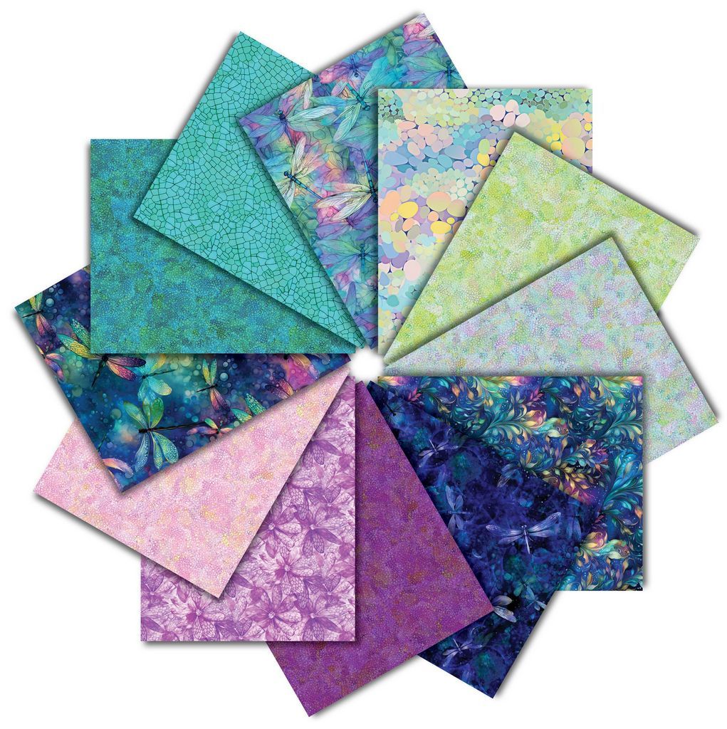 Timeless Treasures CD Dragonfly 12 Fat Quarter Bundle