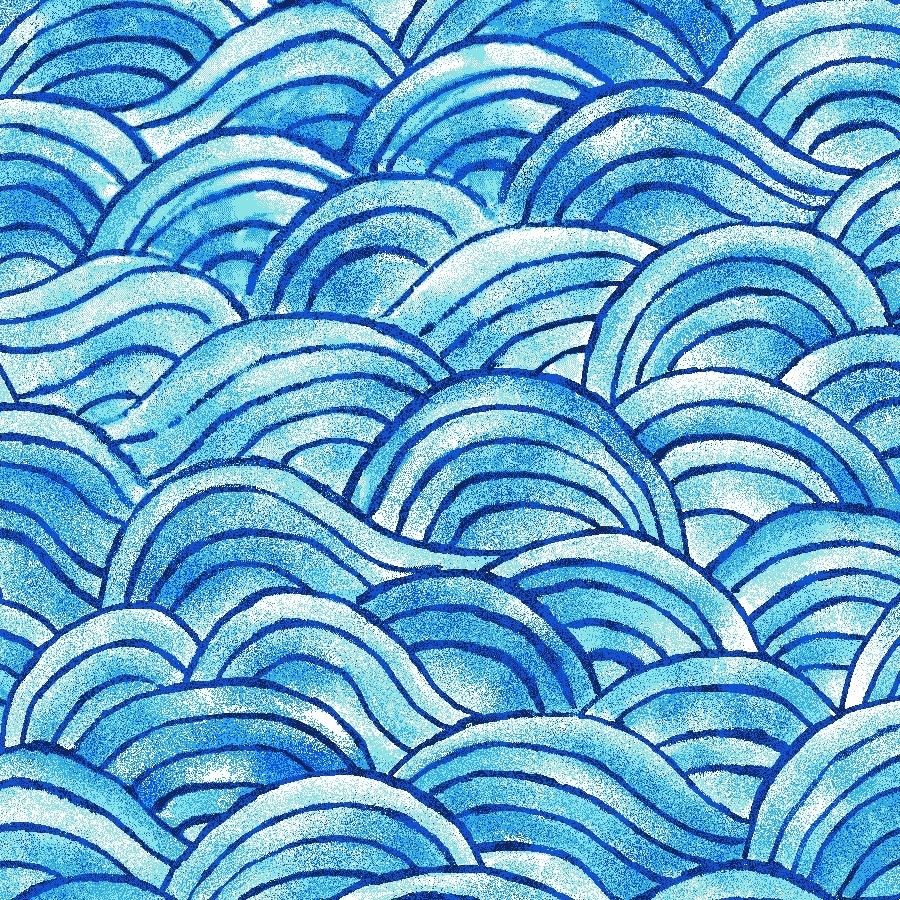 Freckle + Lollie Surfside Waves Blue