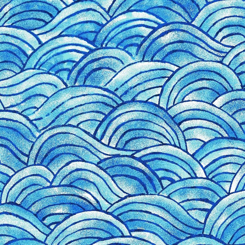 Freckle + Lollie Surfside Waves Blue
