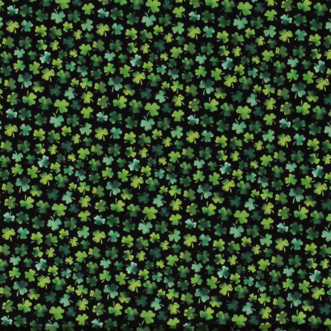 Foust St Patricks Day  Shamrocks On Black