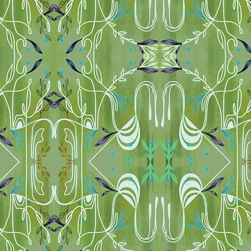 Benartex True Colors Modern Lace Leaf