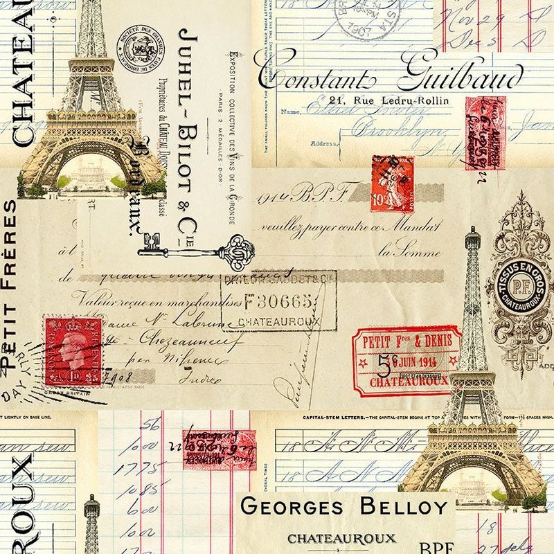 Timeless Treasures Paris CD3174 Beige