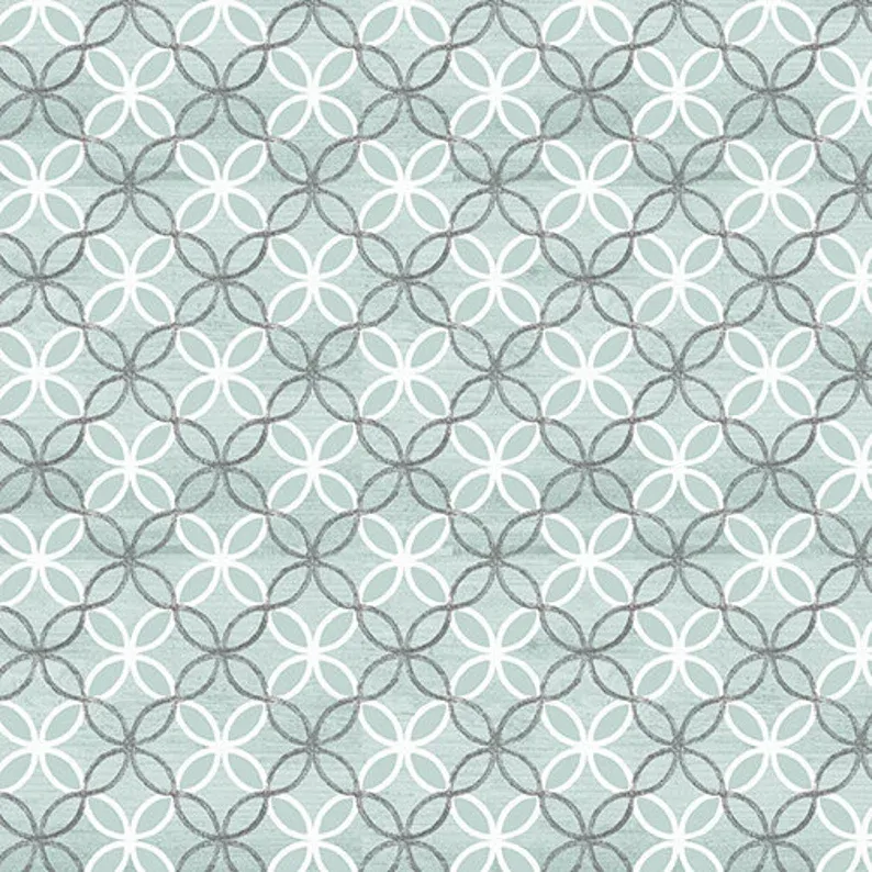 Benartex Words To Live By Trellis Turquoise