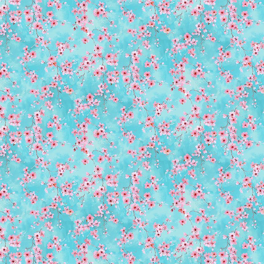Timeless Treasures Fleur CD2587 Blue