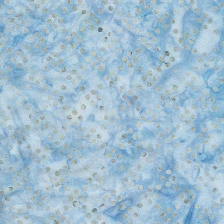 Foust Light Blue Gray Dot Batik 1862-1540