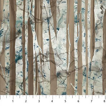 Northcott Whispering Pines Birch Trees Brown Multi DP23754-36