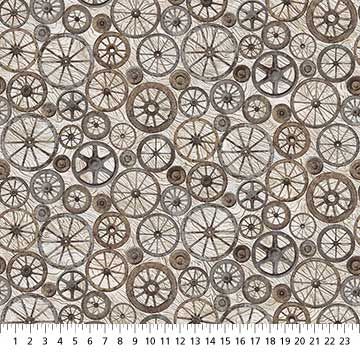 Northcott Frontier Wagon Wheels Cream Multi 25184-12
