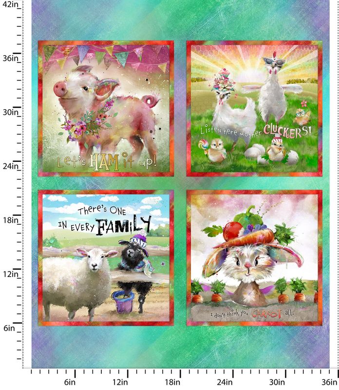 3 Wishes Back To The Farm 36in Panel