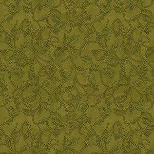 Benartex Winterberry Winter Scroll Green