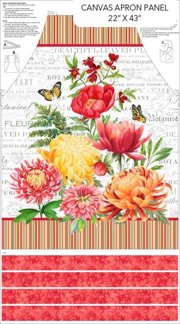 Northcott Morning Blossom Apron Panel C24928-10