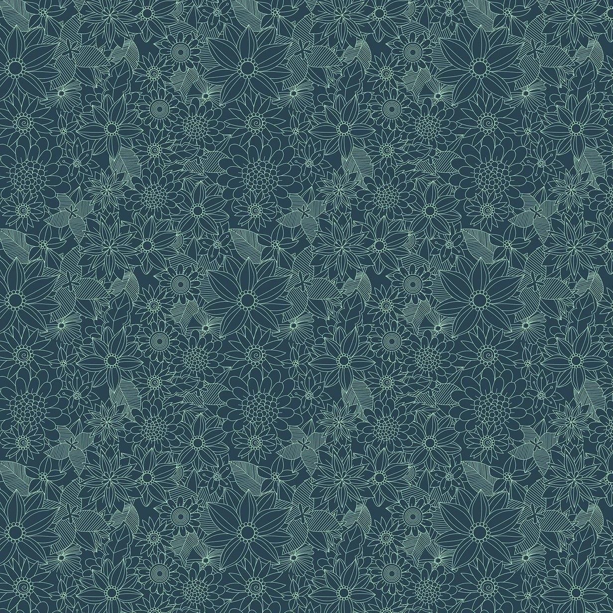 Blend Fabrics Floral Pets 129 101 04 1