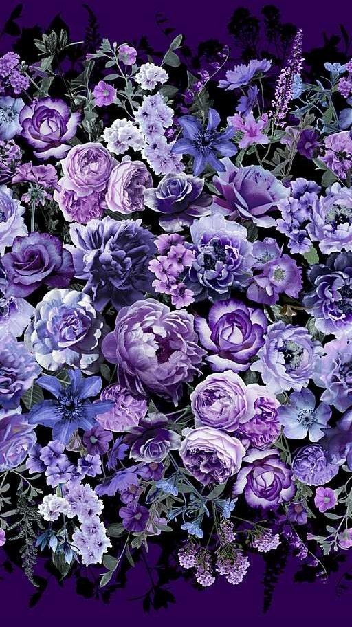 Timeless Treasures Fleur CD8876 Purple