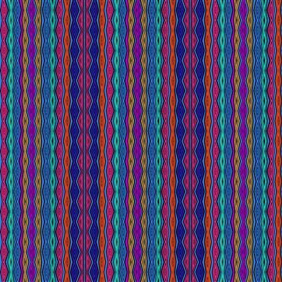 Clothworks Fantasticats Digital Geo Stripe Y4345-90 Blue