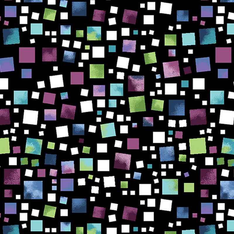 Benartex Xanadu Multi Squares Black/Multi