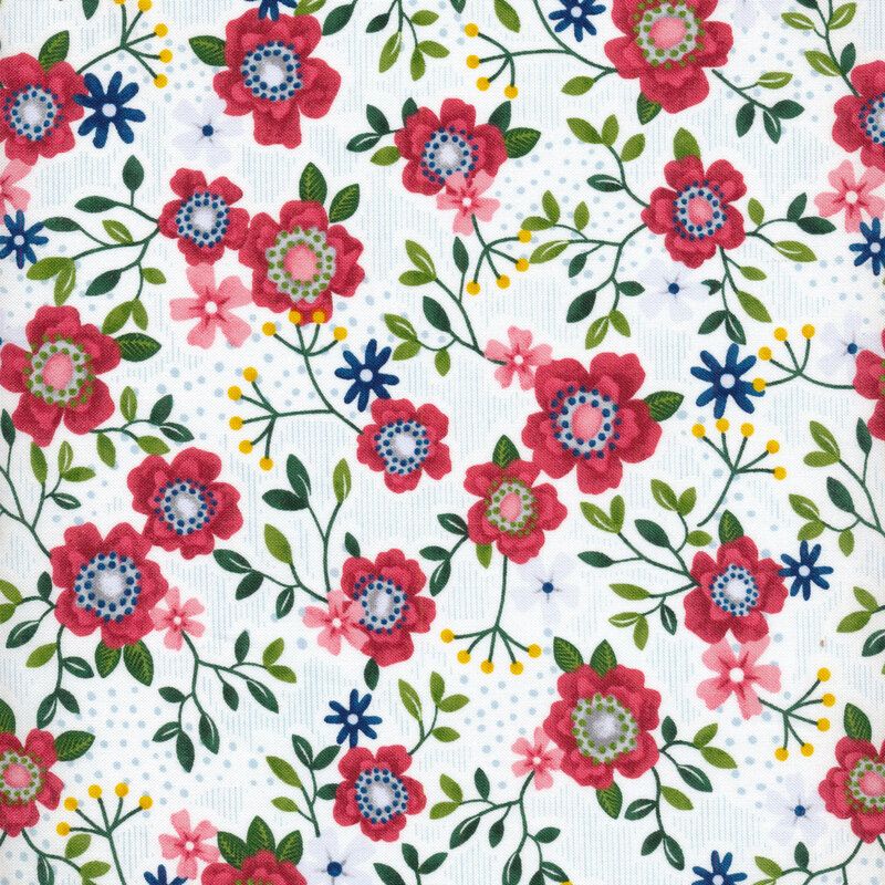 Benartex Wander Lane Primrose Path Multi