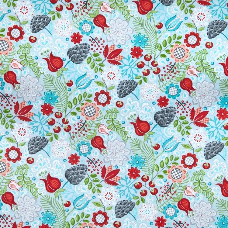 Benartex First Frost Feature Aqua