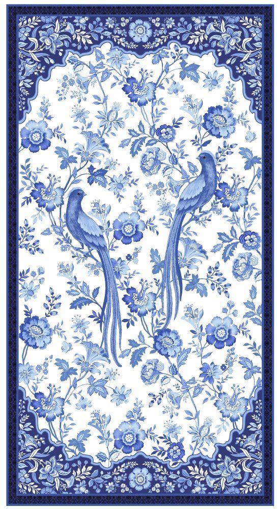 Blank Quilting Blue Rhapsody Panel 8710P 007