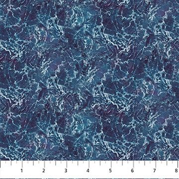Northcott Safe Harbor Water Dark Blue 24963-48