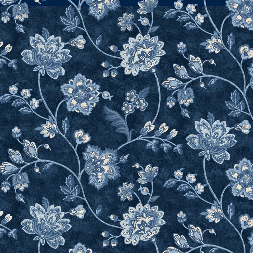 Marcus Fabrics Genevieve R100625 Navy