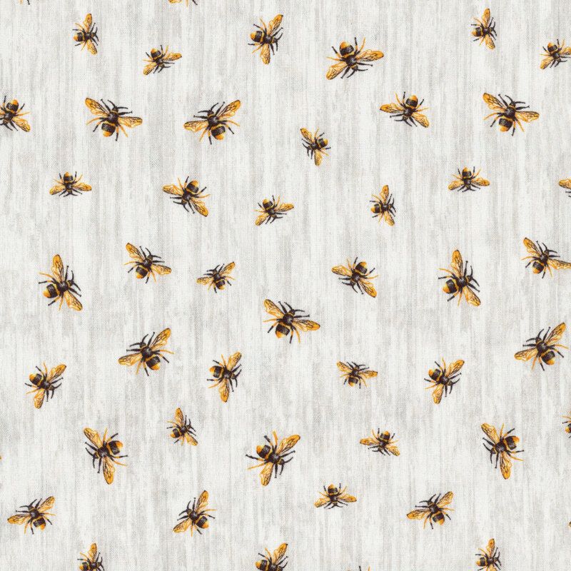 Timeless Treasures Bee CD2391 Grey