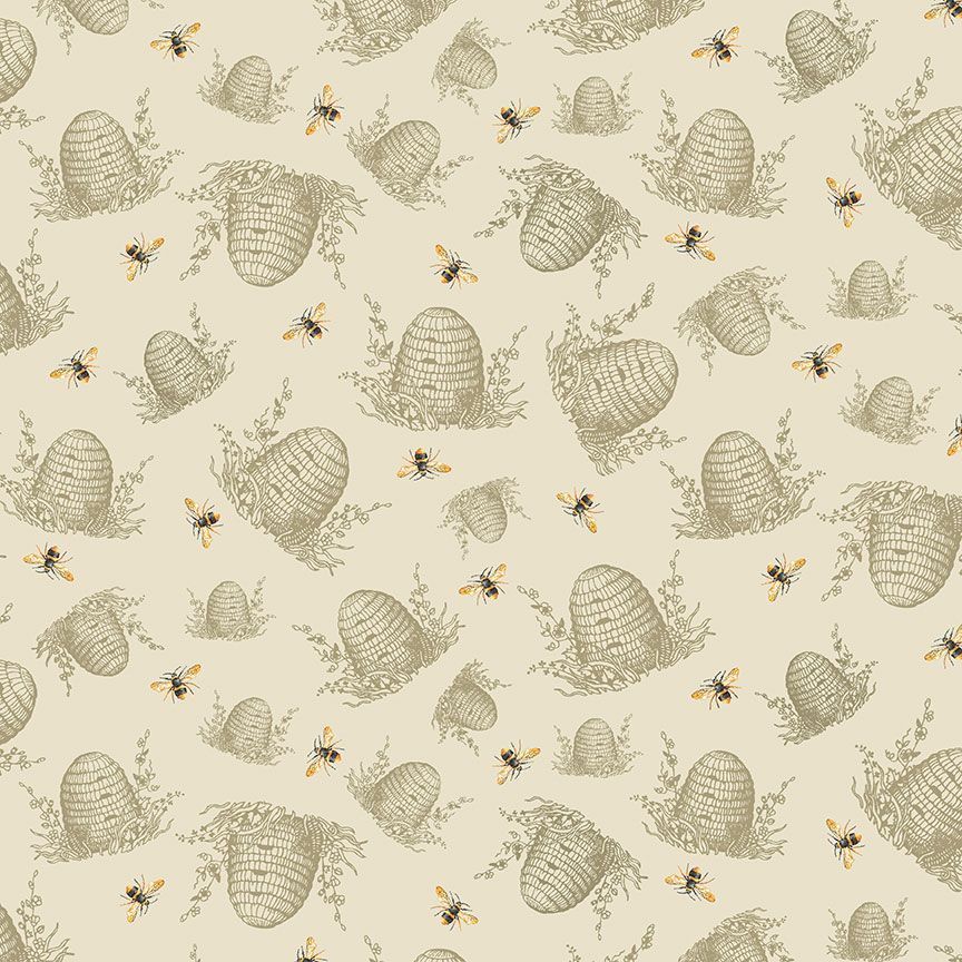 Timeless Treasures Bee CD2390 Beige