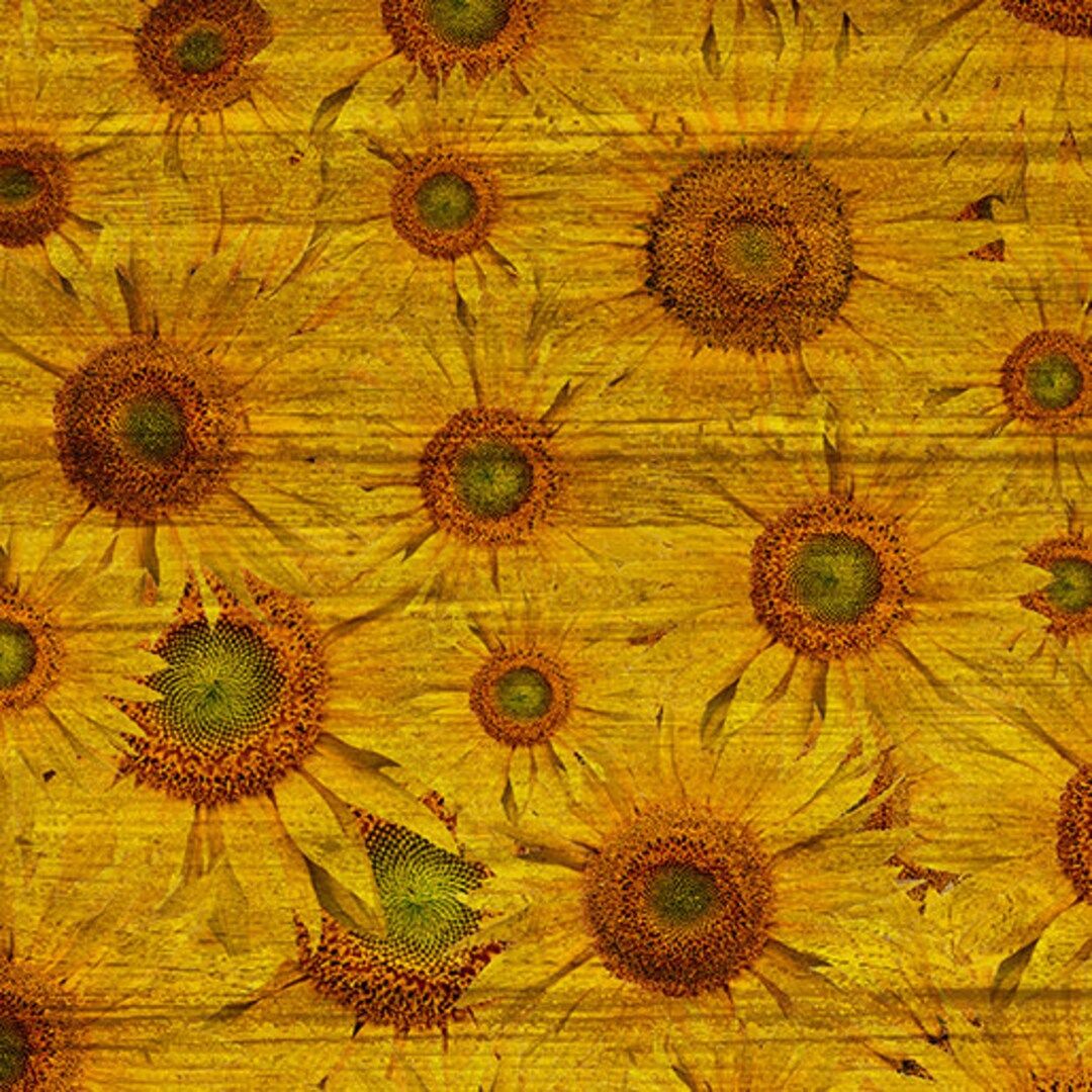 Benartex The Land I Love Sunflowers Gold