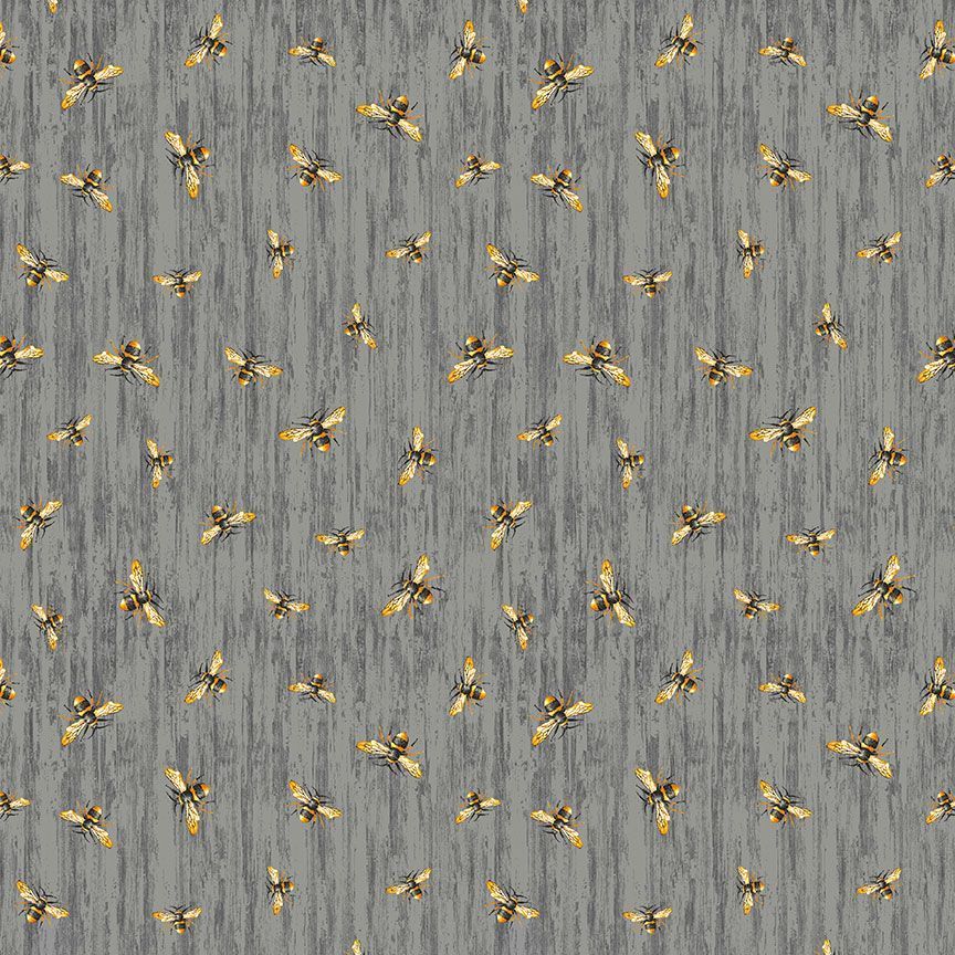 Timeless Treasures Bee CD2391 Slate