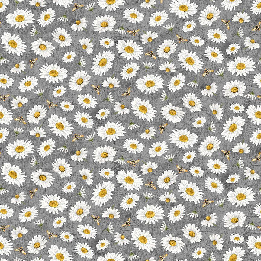 Timeless Treasures Bee CD2397 Slate