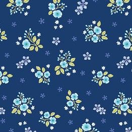 Benartex Frolic Meadow Indigo