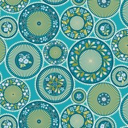Benartex Frolic Orchard Teal