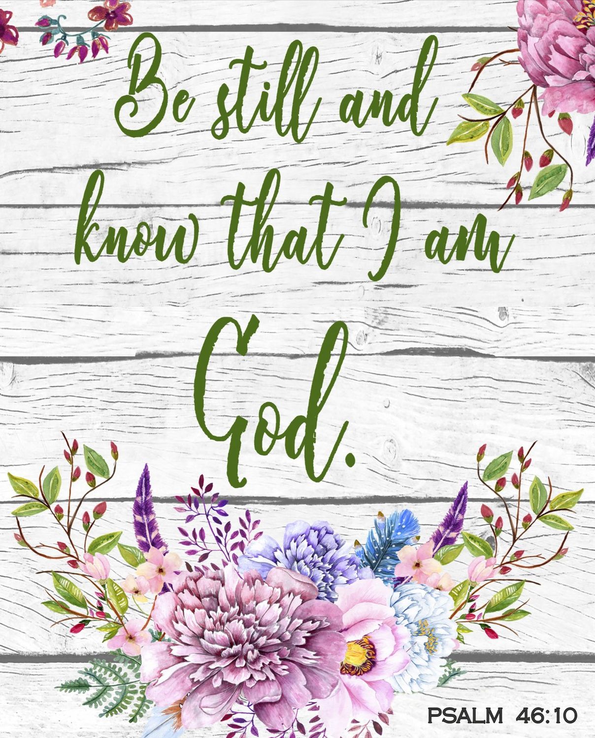 David Textiles Floral Bible Verse Panel AL 3990 9C 1 Multi