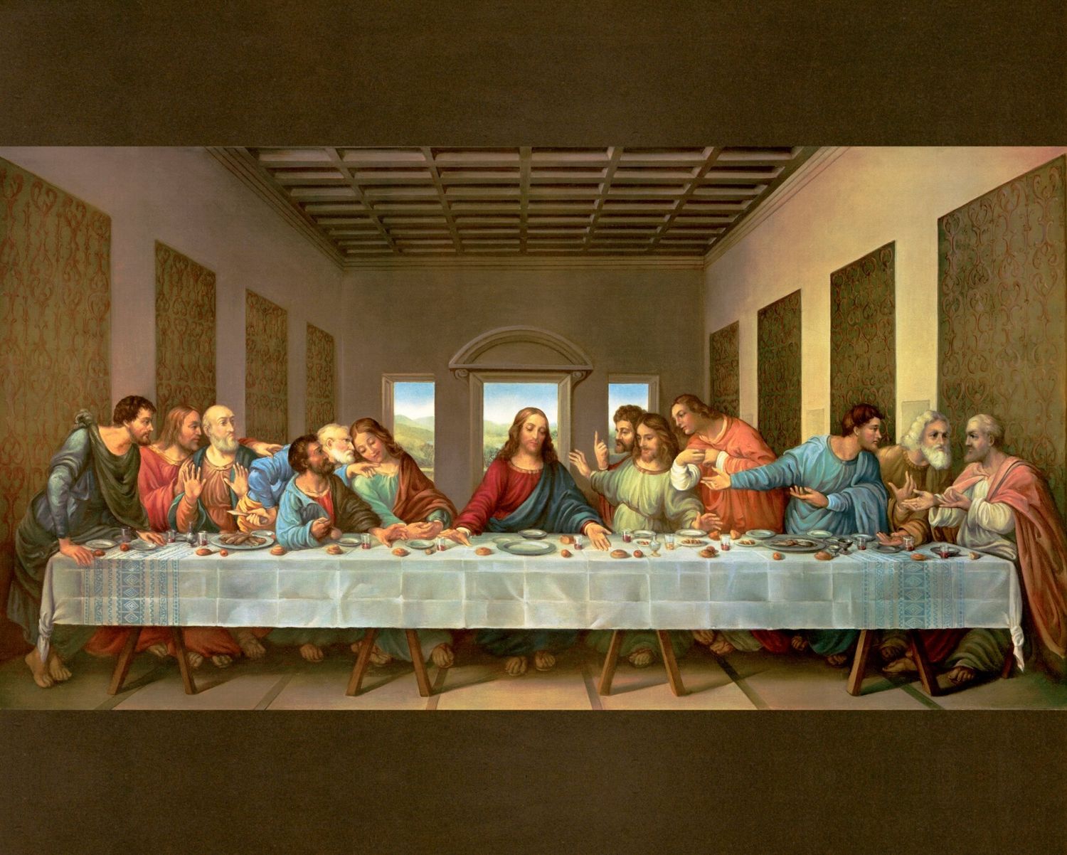 David Textiles The Last Supper Panel AL 3784 9C 1 Multi