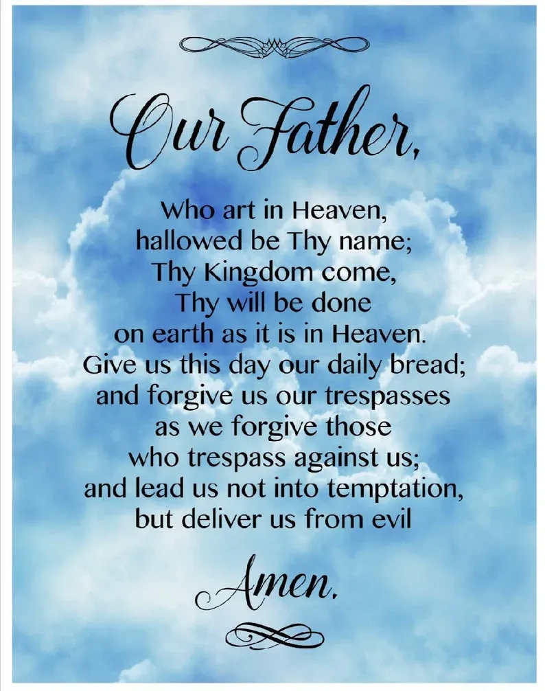 David Textiles The Lords Prayer Panel DX 1349 9C 1 Blue