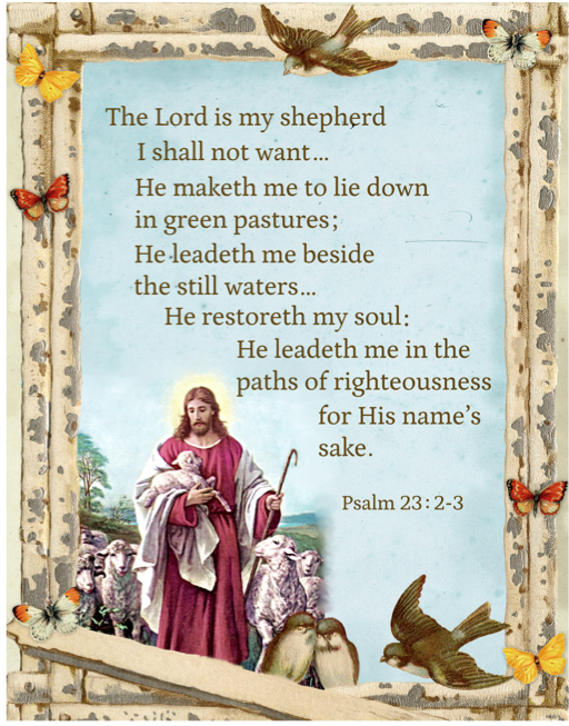 David Textiles Psalm 23 Panel DX 1350 9C 1 Multi