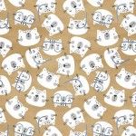 Michael Miller Happy Cats CX10998-GOLD-D