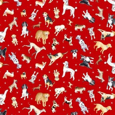 Benartex Think Pawsitive Faithful Friends Red