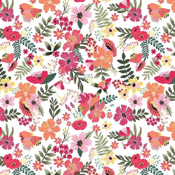 Blend Fabrics Floral Pets 129 101 03 2