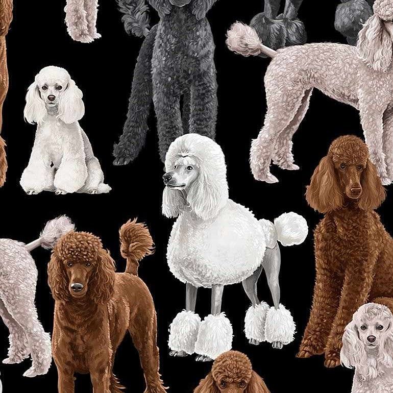 Timeless Treasures Dog GM C7527 Black