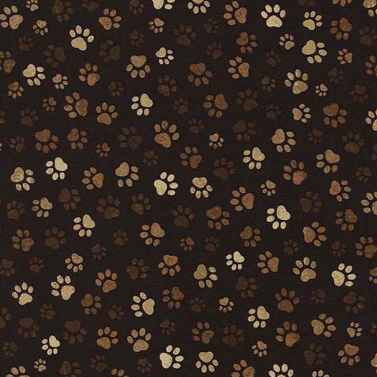 Timeless Treasures Paw C1846 Mud