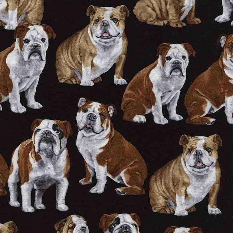 Timeless Treasures Dog GM C4891 Black