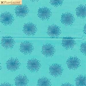 Benartex Pearl Reflections Floating Dandelion Teal