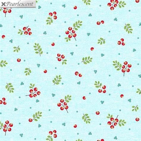 Benartex First Frost Berries Aqua