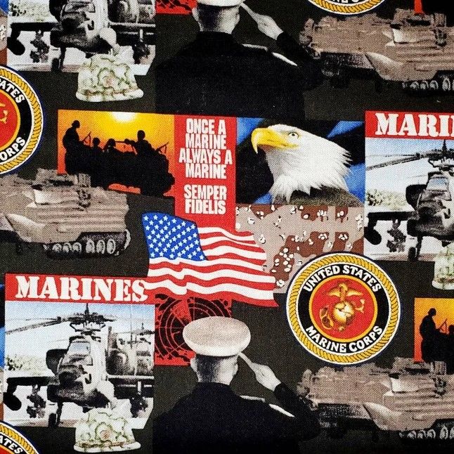 Sykel Enterprises Military Print Marines All Over 021-M