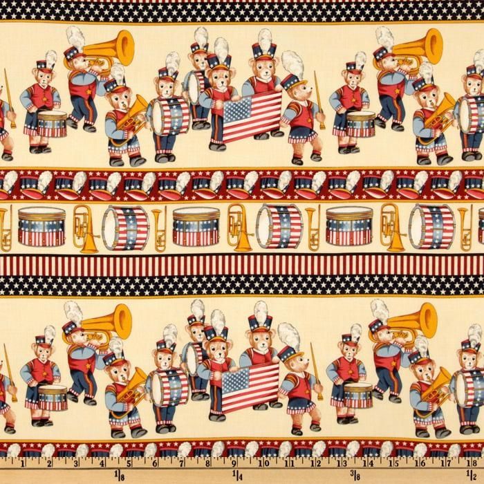 RJR Fabrics Yankee Doodle Bear 0686