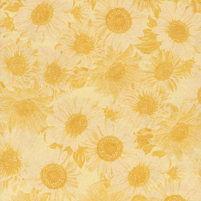 Benartex Sunflower Whispers 108&quot; Yellow