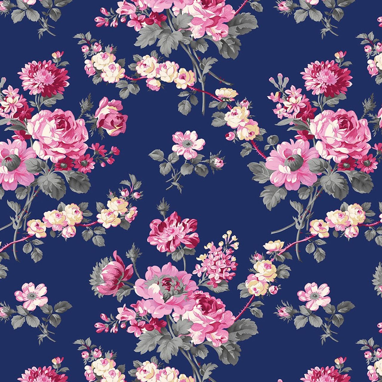 Benartex Promise Me 108&quot; The Rose Garden Sapphire