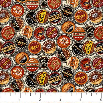 Northcott The Cave Bottlecaps Cream 24997-12