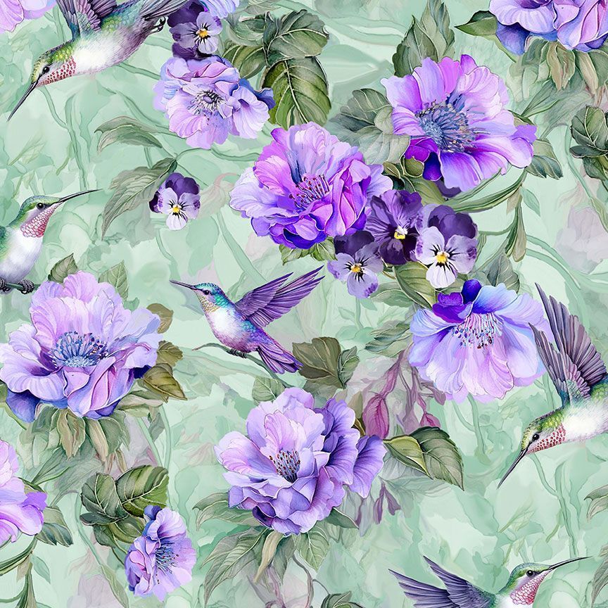 Timeless Treasures Fleur  Sage Cd3500