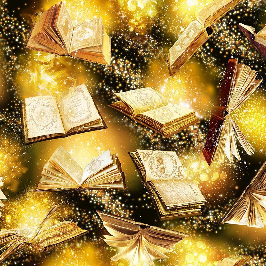 Timeless Treasures Library CD2531 Gold
